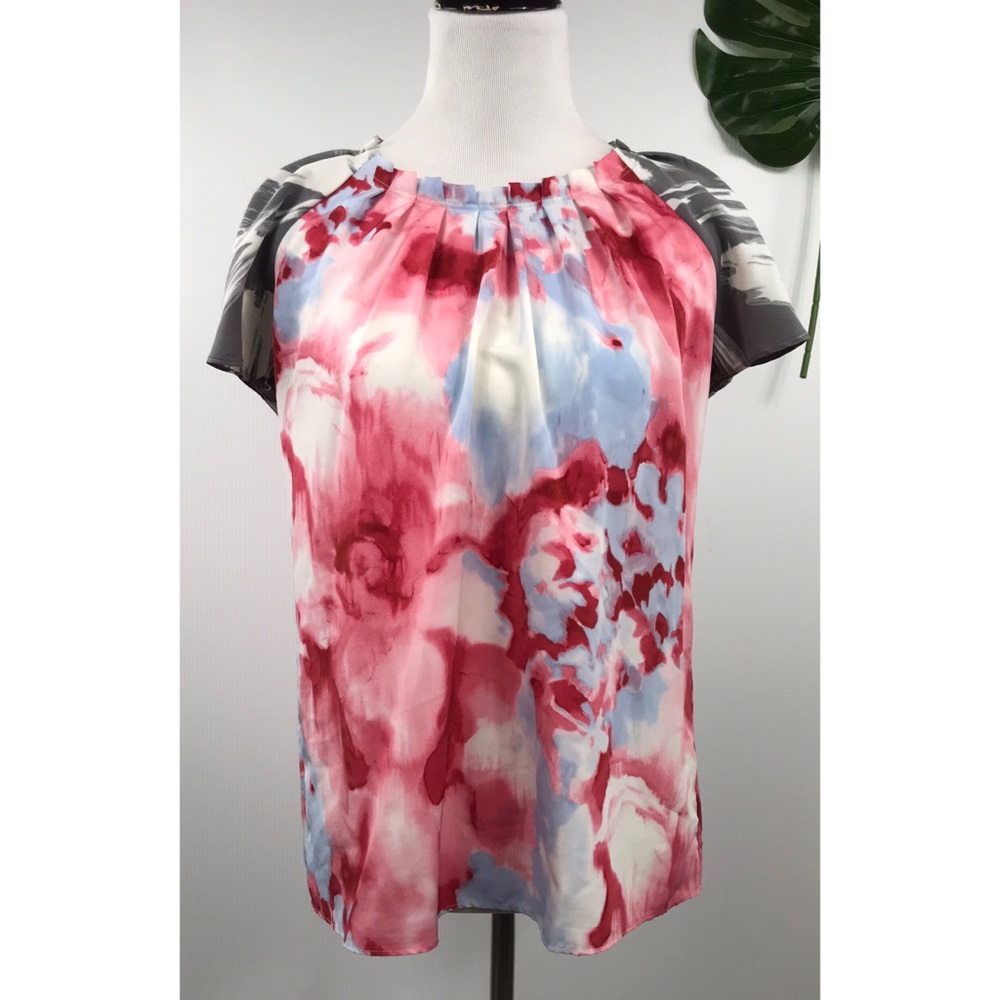 Vera Wang Short Sleeve Floral Shirt